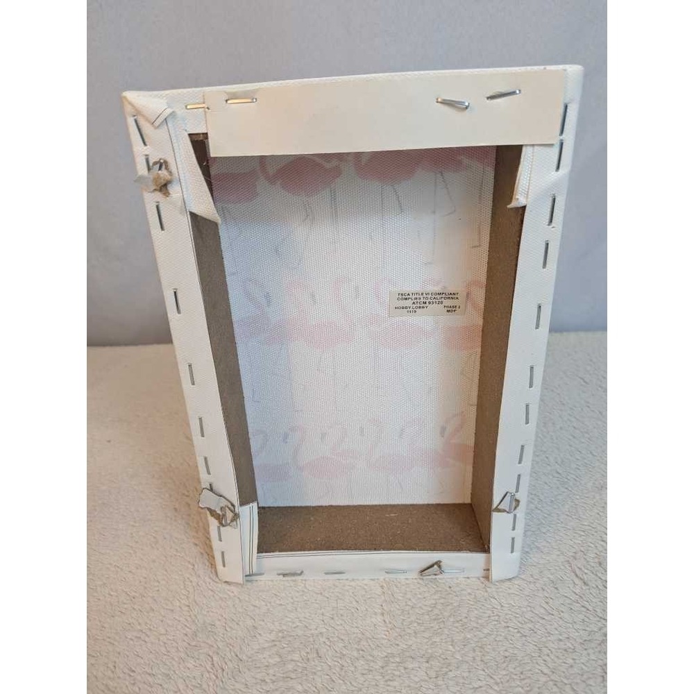 Pink Flamingo Canvas Storage Box Decorative Container Tropical Summer Decor - Picture 4 of 6
